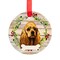 E & S Imports 3.5 Inch Ceramic Cocker Spaniel Ornament Christmas Tree Ornament , Christmas Decor Dog Puppy Ribbon Cherish Pet